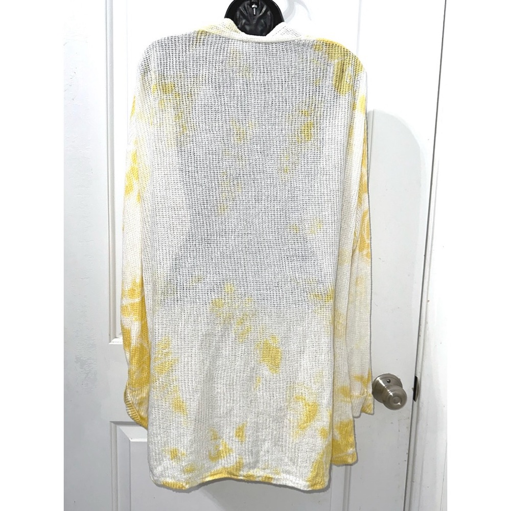 Daytrip Yellow Tie Dye Cardigan Sweater - Picture 4 of 5